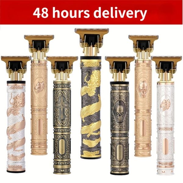 

t9 oil head hair clipper retro carving push white bald artifact 220708