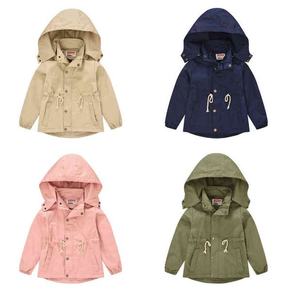 

3-10yrs children boys clothing causal hooded jackets cotton long sleeve windbreaker jackets autumn winter kids boys clothing j220718, Blue;gray