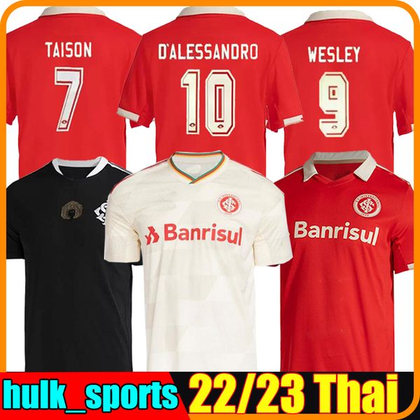 

22/23 sc internacional soccer jerseys fans player version black excellence wesley taison edenilson d'alessandro wanderson men women kid, Black;yellow