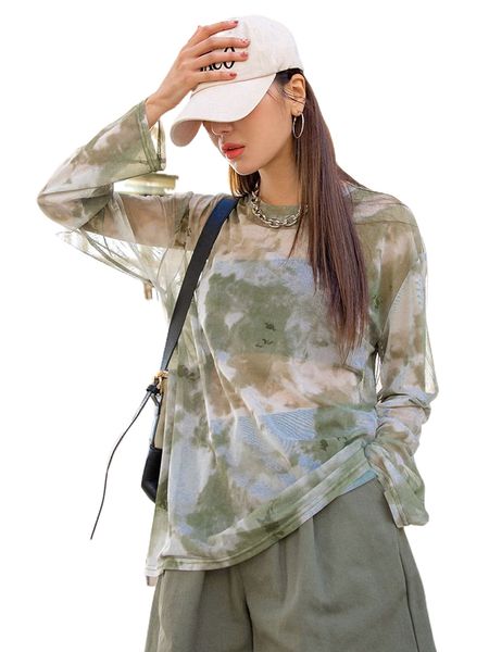 

dazy tie dye drop shoulder without camisole 80mw#, White