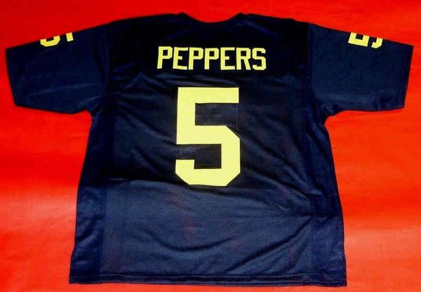 GÜNSTIGES MASSGESCHNEIDERTES JABRILL PEPPERS MASSGESCHNEIDERTES MICHIGAN WOLVERINES-Trikot oder individuelles Trikot mit beliebigem Namen oder Nummer