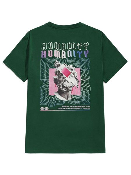 

romwe slogan sculpture graphic tee c0nb#, White;black