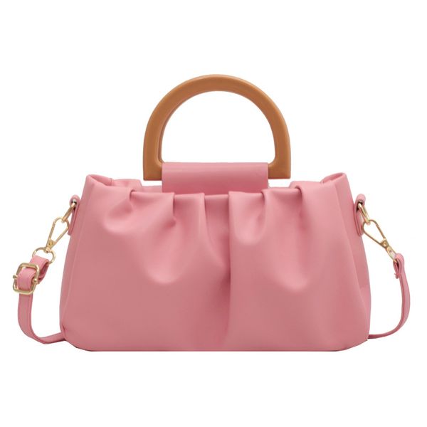 

designer hand bag candy colors wrinkle cloud one- shoulder bags for lady in pu with practical and high-texture