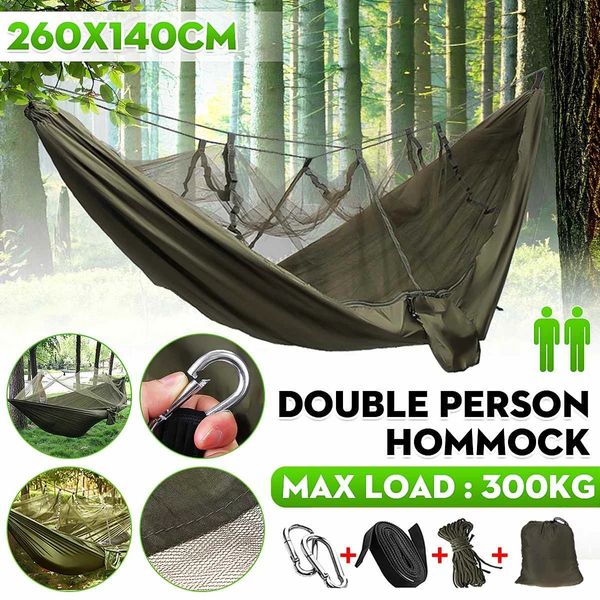 16 Farben Hängematte mit Moskitonetz Outdoor Fallschirm Hängematte Feld Camping Zelt Garten Camping Schaukel Hängebett