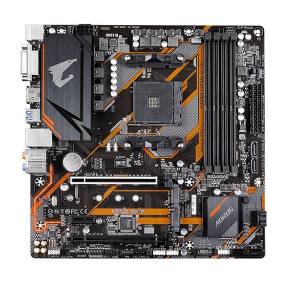 Motherboards Para Gigabyte GA B450M AORUS ELITE AMD B450 /4-DDR4 DIMM /M.2 /USB3.1 /Micro-ATX / Max-64G Double Channel AM4 Motherboard