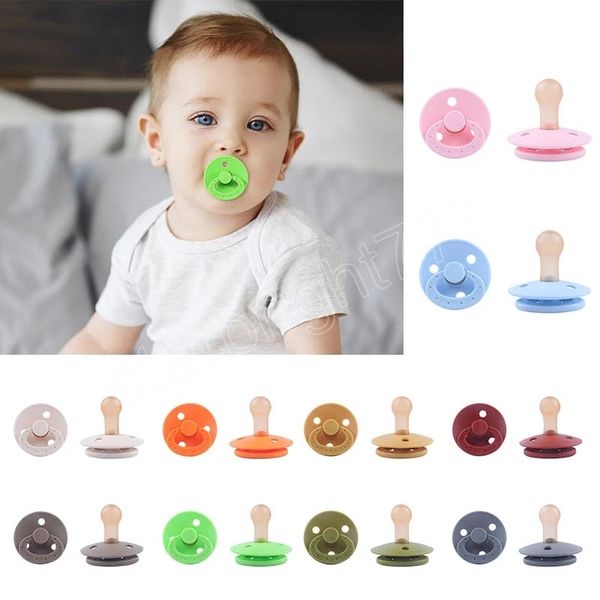 

newborn baby soft food silicone nipple pacifiers infant safe circle type nipples toddler pacifier kids teether toy for boy girl