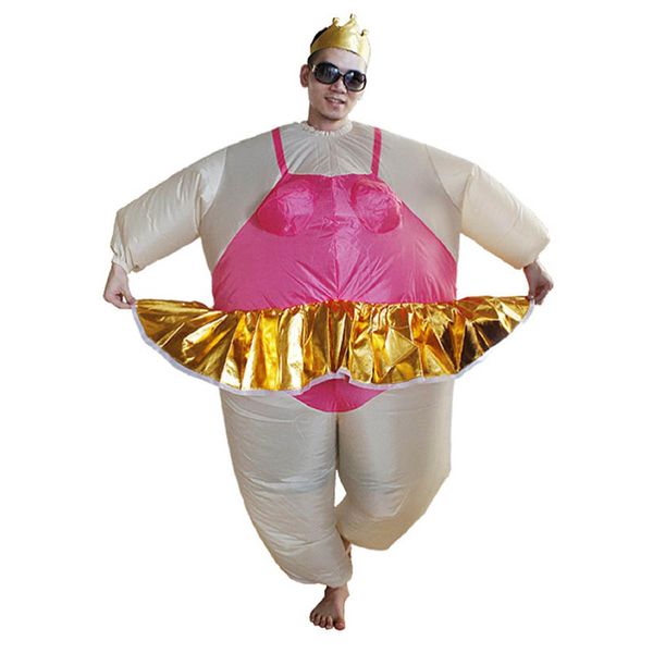 Costume da bambola mascotte ballerina Costume gonfiabile Costume da carnevale per adulti carino Costume da festa di Halloween Costume da ballerina gonfiabile F