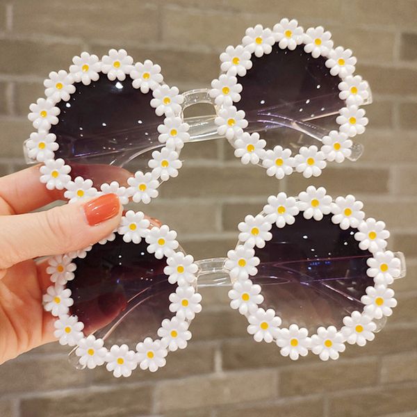 

fashion daisy kids sunglasses flower shades children sun glasses girls baby creative eyeglasses uv400 outdoor protection eyewear 220705, Blue