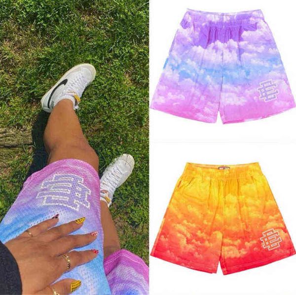 

eric emanuel ee basic short newyork city skyline men's casual shorts fitness sports pants summer gym workout mesh basketball beach foot, White;black