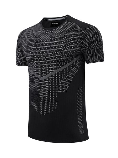 

men geo print sports tee m7ok#, White;black