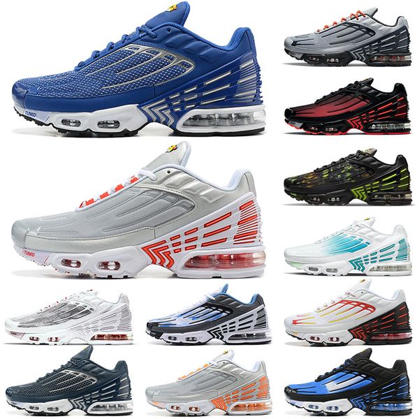 

new arrival tn plus 3 running shoes mens women laser blue graphy pack bone black neon obsidian crimson red yellow highlights sports tuned sn