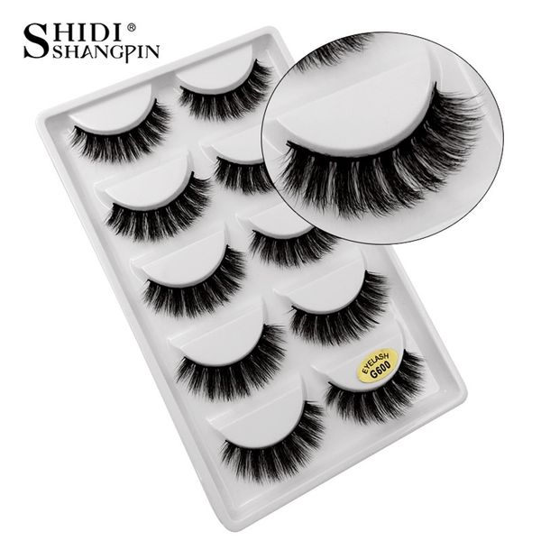 

shidishangpin 10 boxes wholesale false eyelashes natural long mink lashes 3d volume fake eyelashes hand made makeup lash g600 220616