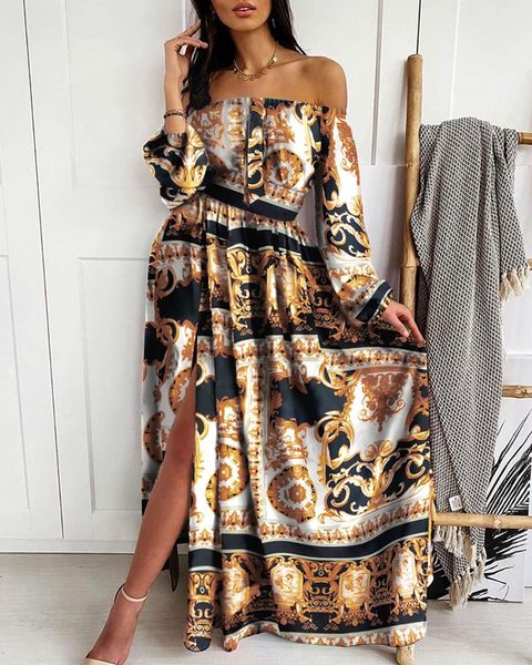 

women boho wrap summer lond dress holiday maxi loose sundress floral print v-neck long sleeve elegante dresses cocktail party coats female o, Black;gray