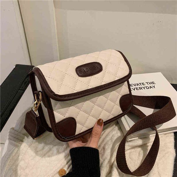 

fashion small square crossbody bags for women diamond lattice pu leather shoulder messenger flap bag luxury handbags and purses g220519