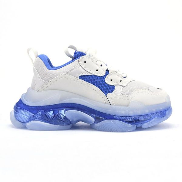 

triple s clear bubble midsole casual shoes all black multicolor combination shoes men women fashion luxury sneaker 36 -45