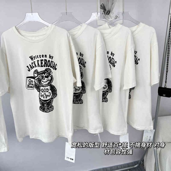 

2022c factory direct sale trendy brand men's t-shirts women's white letter t-shirt for women spring and summer
