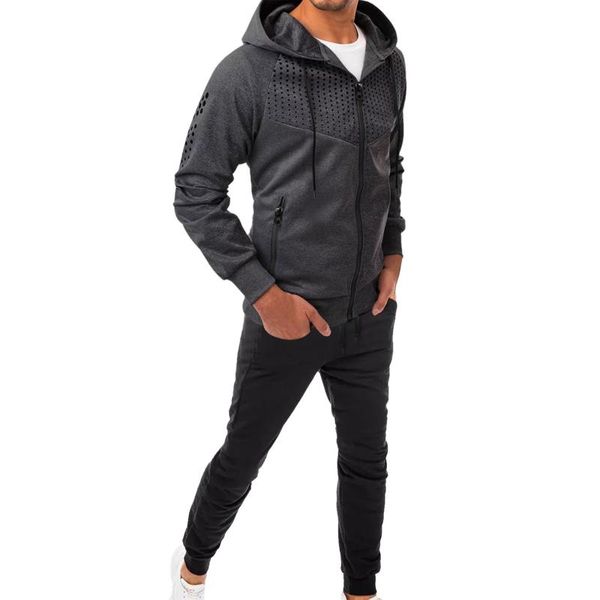 Herren-Trainingsanzüge, Herren-Anzug, 50r, Herren-Herbst- und Winter-Oberteil, Hose, Sport, Freizeit, gepunkteter Pullover, Hose, junges Set, Herren