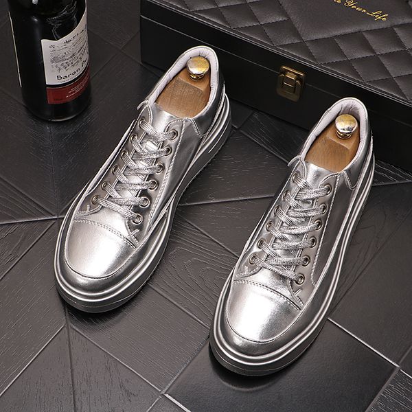 

british designer wedding dress party shoes fashion breathable outdoor casual sneakers comfortable round toe thick bottom business driving wa, Black