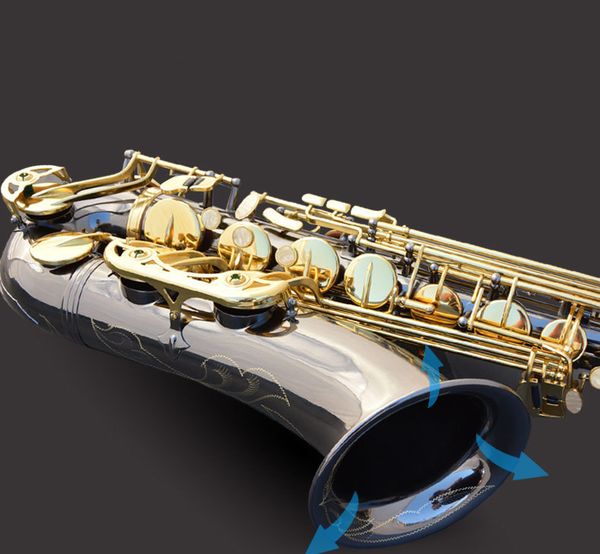 

laiiman lm-r54 professional black nickel gold tenor saxophone b musical instruments sax tenor r54 with case mouthpieec