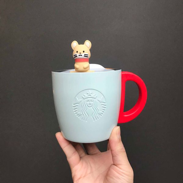 

2020 starbucks cup new year gift snow mouse stainless steel deskcup water cup 355ml