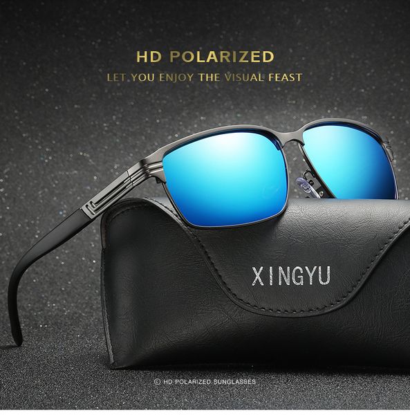 

designer men's polarized sunglasses inner degree blue film driving glasses square glasses 124 series sunglasses, White;black