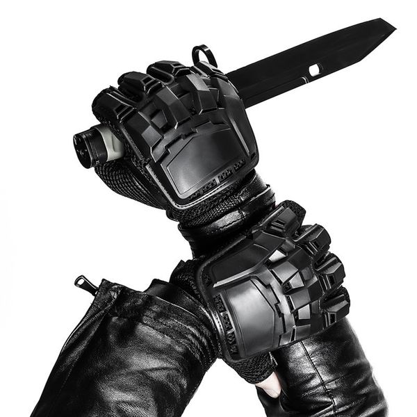 

tactical gloves army military airsoft shooting men  combat paintball training climbing half finger men outdoor 220812, Blue;gray