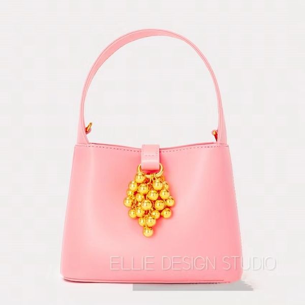 

evening bags designer niche unique grape beaded bucket bag high sense candy color chain crossbody bag trend fashion kid handbag