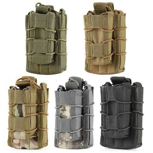 Marsupi tattici Molle Magazine Pouch Open-Top Single Rifle Pistol Mag Pouch AR/M4/M16 Cartuccia Clip Borsa da caccia