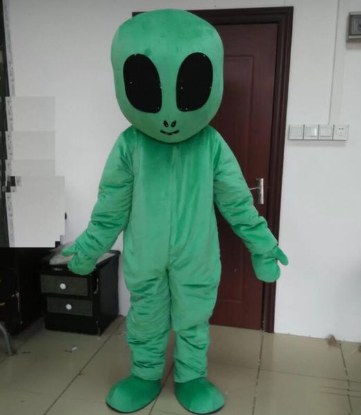 Venda direta Green UFO Aliens Mascot Traje para adultos E.T. Alien Mascot SuitHeween Alta Qualidade