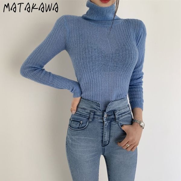 

bottomed womens turtleneck sweater korea soft pullovers slim 210506, White;black