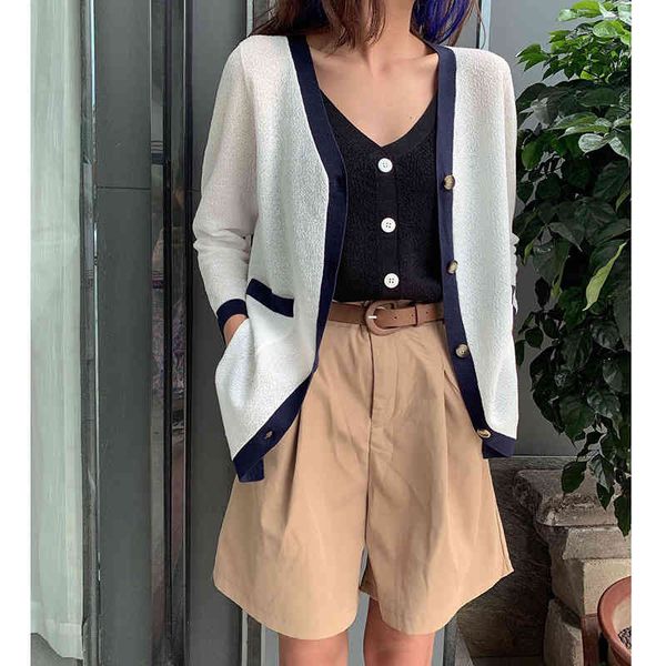 

women's knits tees chunyuan ic textured jacquard silk cotton small fragrance v-neck long sleeve thin coat air conditioning cardigan wom, White