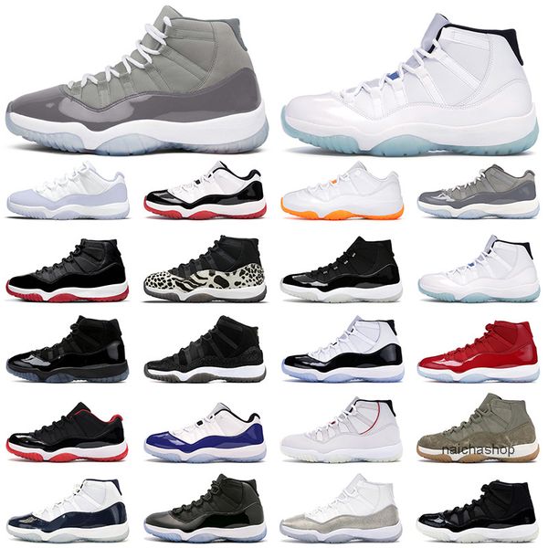 

cool grey 11 s1s mens basketball shoes 11s jubilee bred cap and gown concord citrus men womens trainers sports sneakers, Black