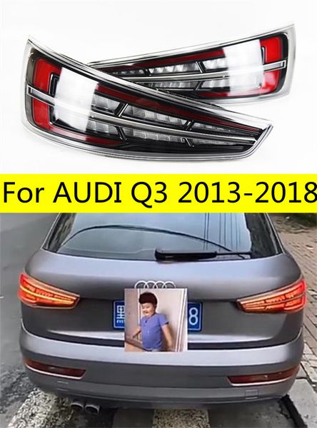 

car styling taillights for q3 2013-20 18 audi led daytime running lights streamer turn signal rear lamp