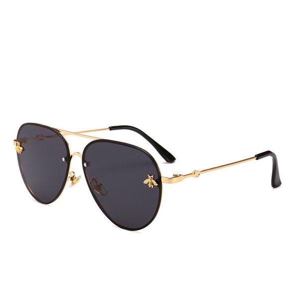 

2021 brand design sunglasses women men brand designer good quality fashion metal oversized sunglasses vintage female male uv400.228s, White;black