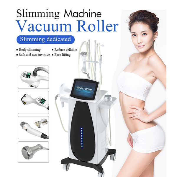 

multifunction popular 4 handles slimming machine rf roller vacuum suction body contouring massage skin tightening cavitation machine