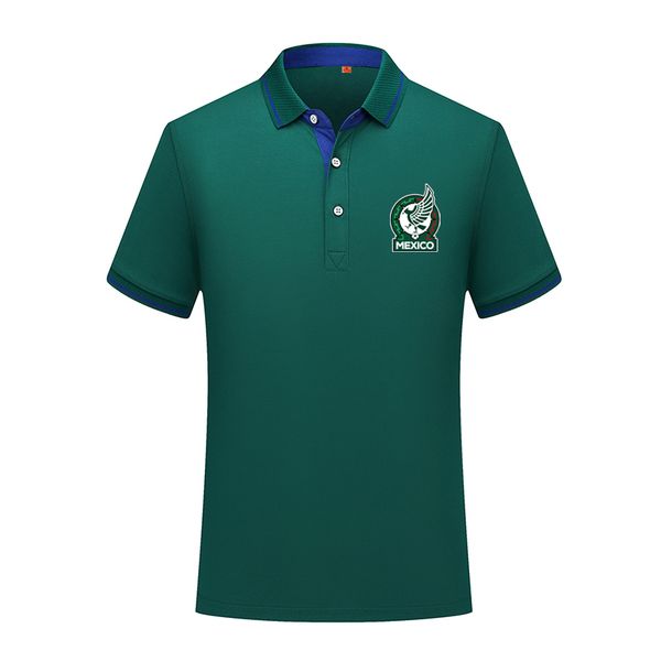 

2022 mexico national team fans men polo shirt summer mens business casual men's sports run short sleeve soccer polos shirts football t, Black