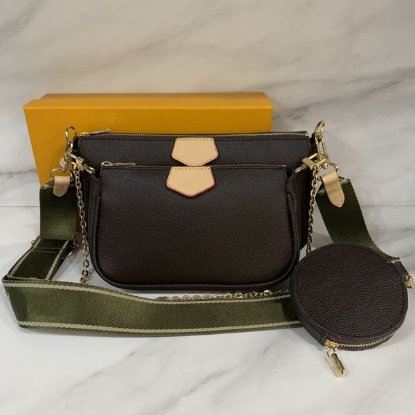 

tpo quality handbags purses shoulder bags women favorite mini pochette 3ps accessories cross body bag vintag leather multi color straps wall