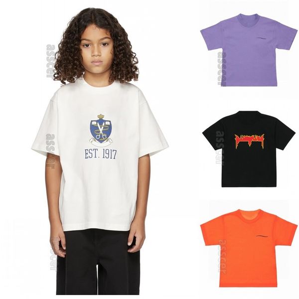 Moda Kids Polo Tirm￣ crian￧as Mangas curtas listras onduladas Baby Camise