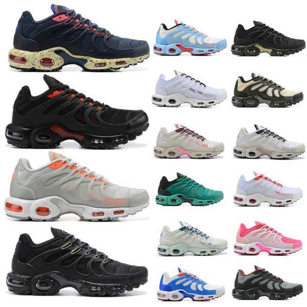 

2022 new version tn plus terrascape men running shoes male white flash crimson white pn dust sports sneakers trainers size:5.5-11 for sale