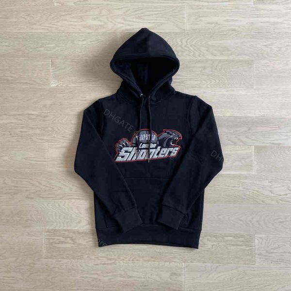 

embroidered jacket luxury sweatshirt hoodie trapstar streetwear, Black