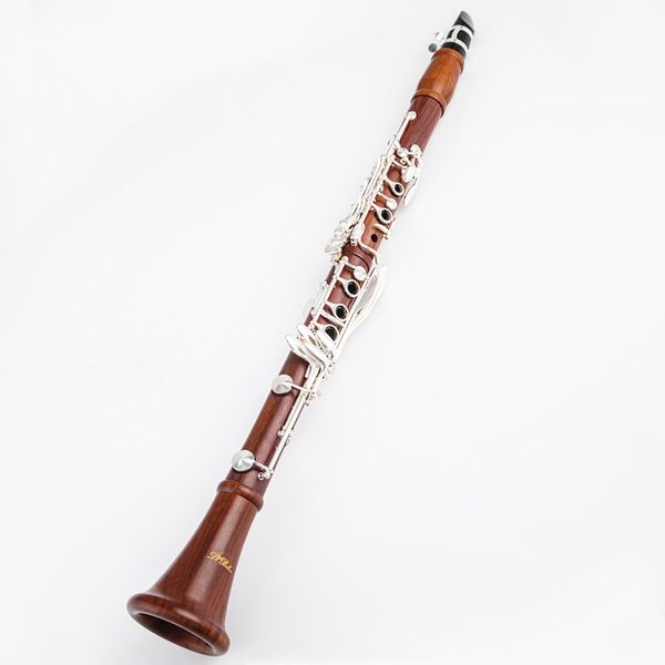 

new arrival red wood professional clarinet falling tune b, rosewood mahogany clarinet silvering keys solid wood