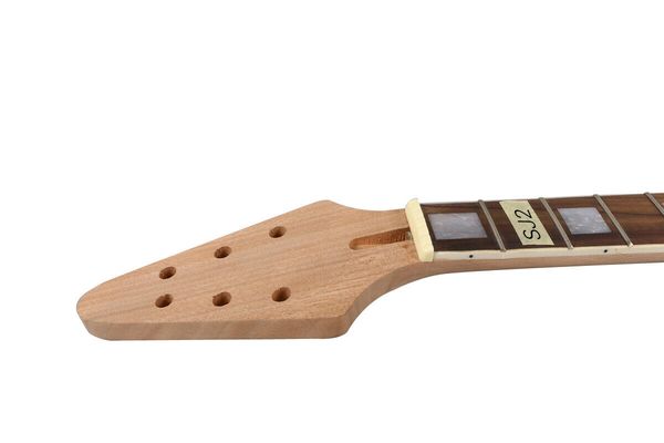 

fit diy flying v guitar neck 22fret 24.75inch mahogany+rosewood fretboard #l13