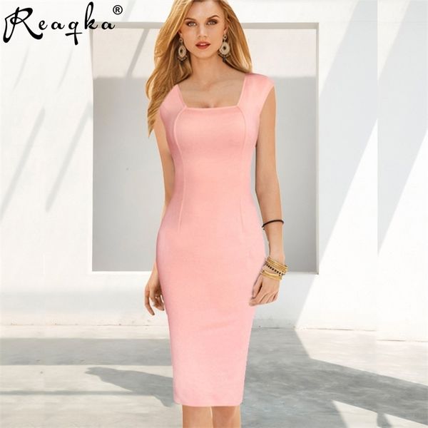 

casual womens work dress summer party bodycon sleeveless work office lady dresse pencil dress factory outlet y200418, Black;pink