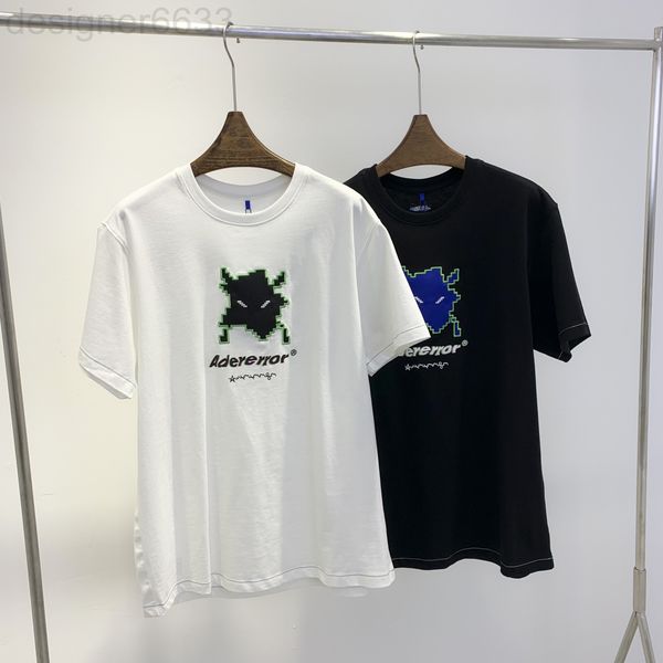 

women's t-shirt designer ader short sleeve brand little monster patch cloth half heavy industry design sense embroidered men's and, White