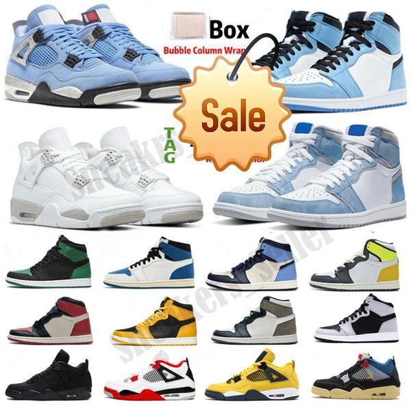 

mens basketball shoes 1 1s high obsidian pine green electro orange university blue 4 4s bred cool grey black cat white oreo womens sneakers
