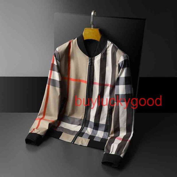 

good brand coat 2022 new men's korean slim jacket fashion casual plaid coat, Black;brown