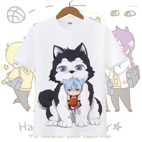 Camisetas masculinas Kuroko's Basket Ball Cosplay Camiseta Anime Kuroko Tetsuya camiseta Casual Men estudante de algodão