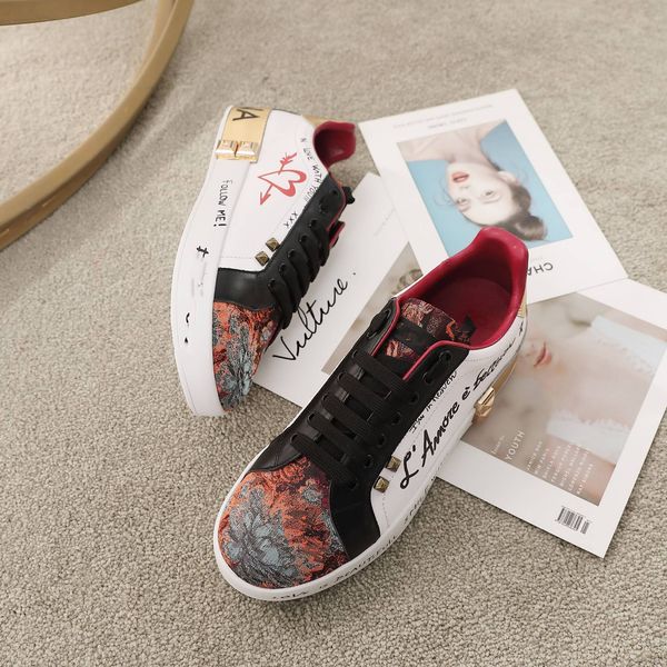 

designer sneaker for women men highprint shoes technical leather clear canvas trainers outdoor casual shoes 0403, Black