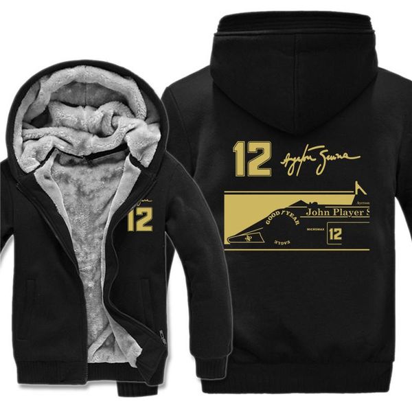 Herren Hoodies Sweatshirts Ayrton Senna Hoody Männer Cool Verdicken Winter Sweatshirt Pullover Mans Streetwear CoatMen's