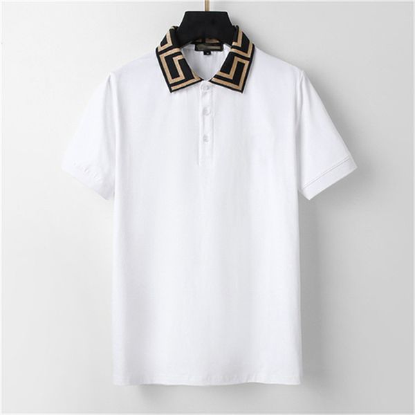 

2022ss designer polo shirts men luxury polos casual mens t shirt letter print embroidery fashion high street man tee zo28, White;black